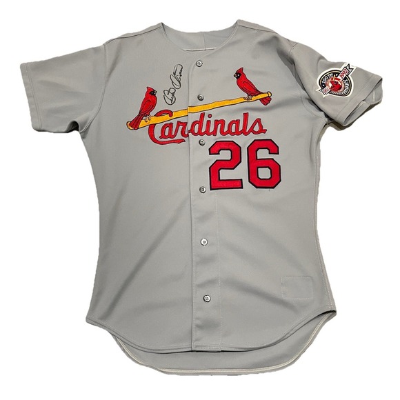 1992 Rawlings Omar Oliveras St Louis Cardinals Jersey Signed Size 44 Game Issue